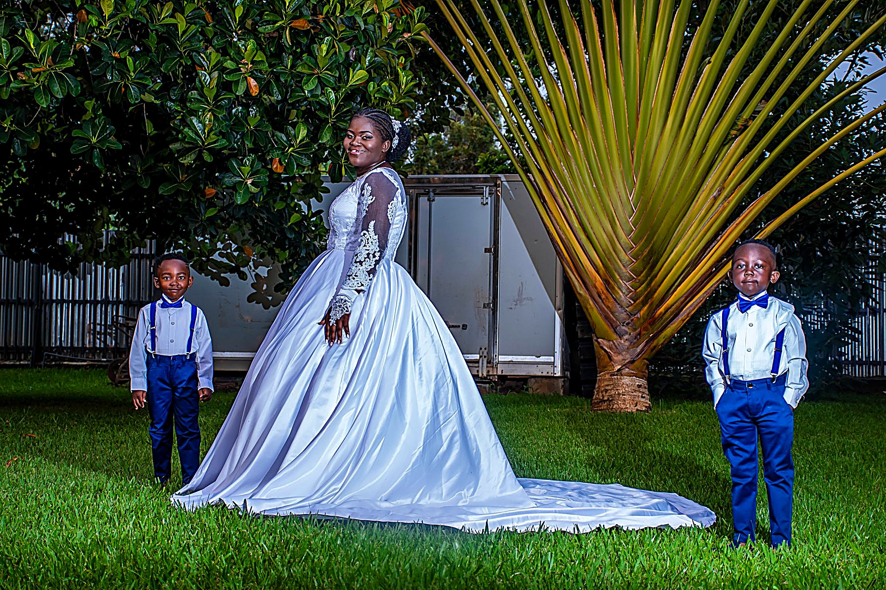 Bride with ring bearers