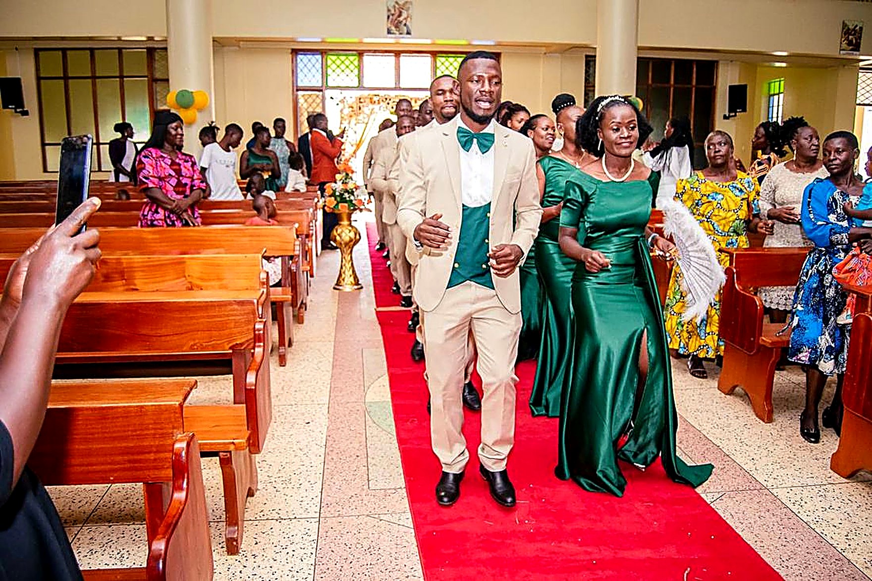 Church wedding processional